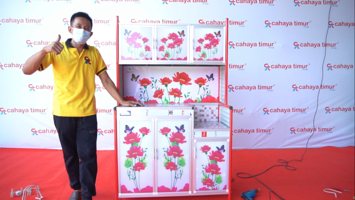 Rak Piring Aluminium AUDI 3 Pintu